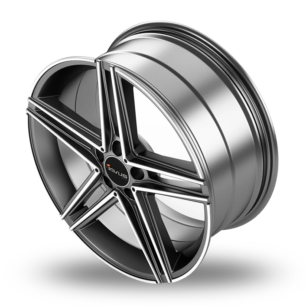 18" Avus Racing AC-515 Anthracite Polished Alloy Wheels