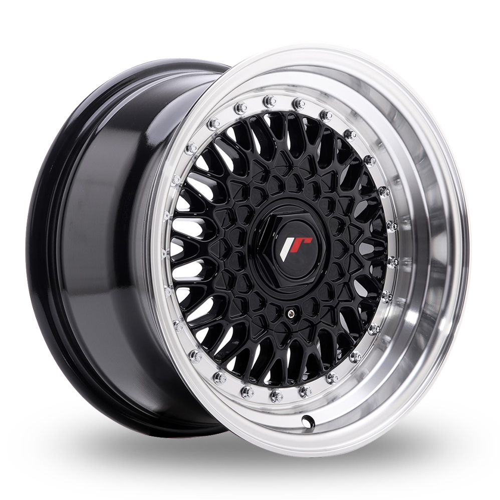 Japan Racing JR9 (8x15) Gloss Black Machined Lip Alloy Wheels