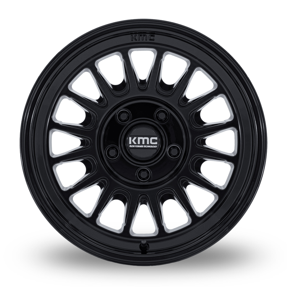 18" KMC KM733 Impact FFT Gloss Black Alloy Wheels