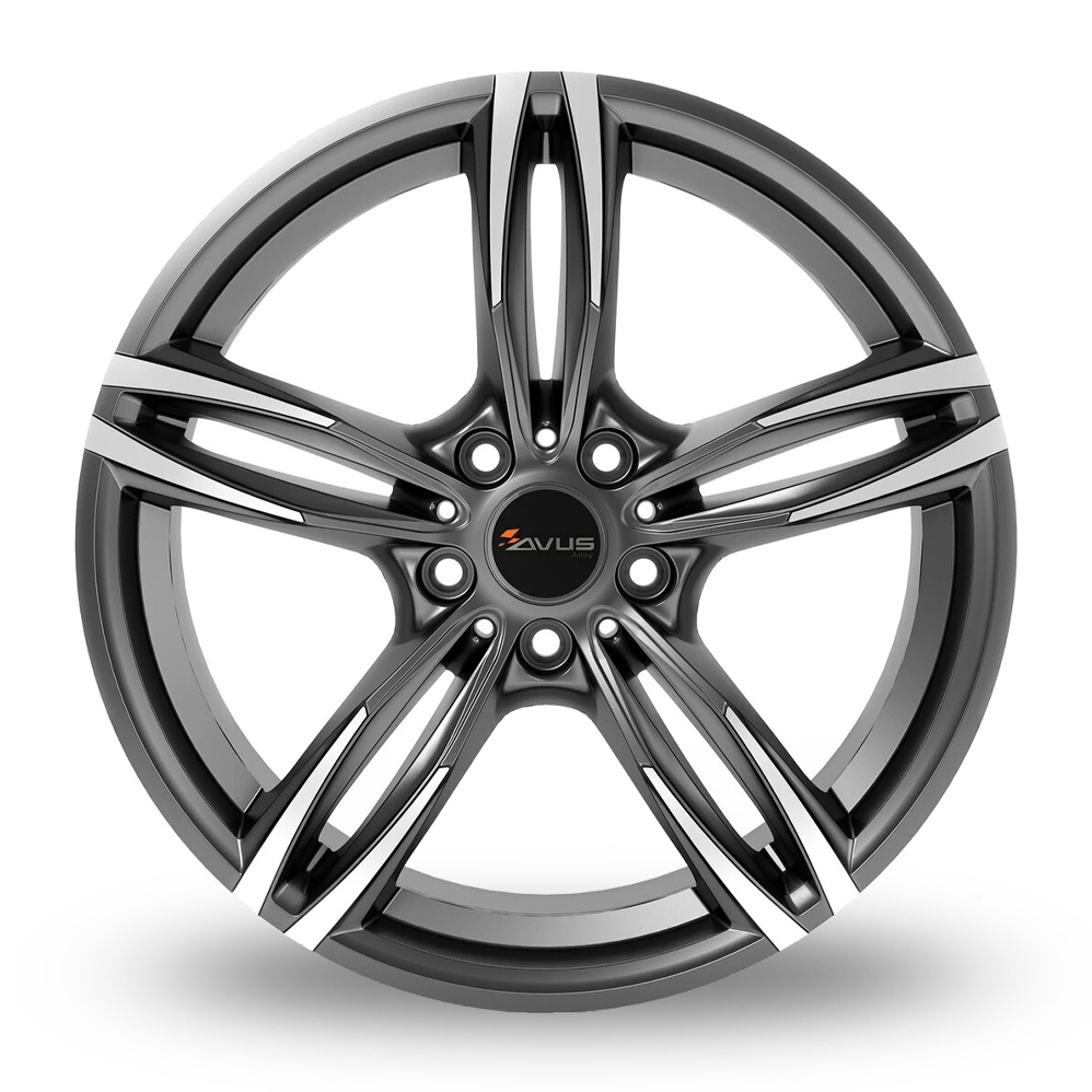 18" Avus Racing AC-MB3 Anthracite Polished Alloy Wheels