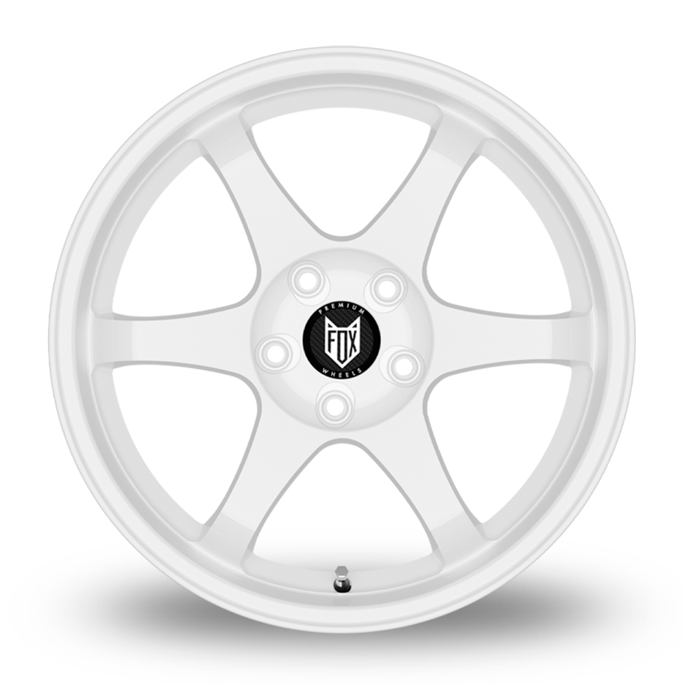 18" Fox Racing PF5 White Alloy Wheels