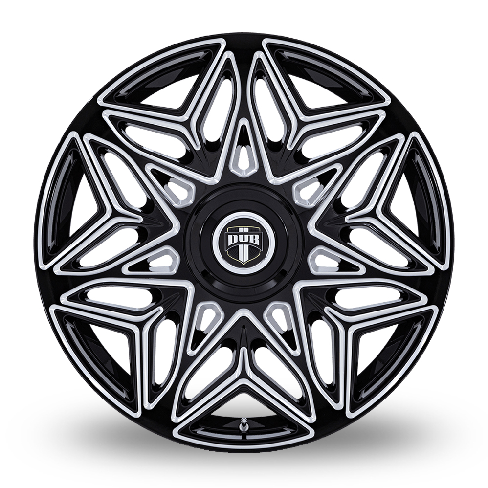 22" DUB DC274 Anomaly Gloss Black Milled Alloy Wheels