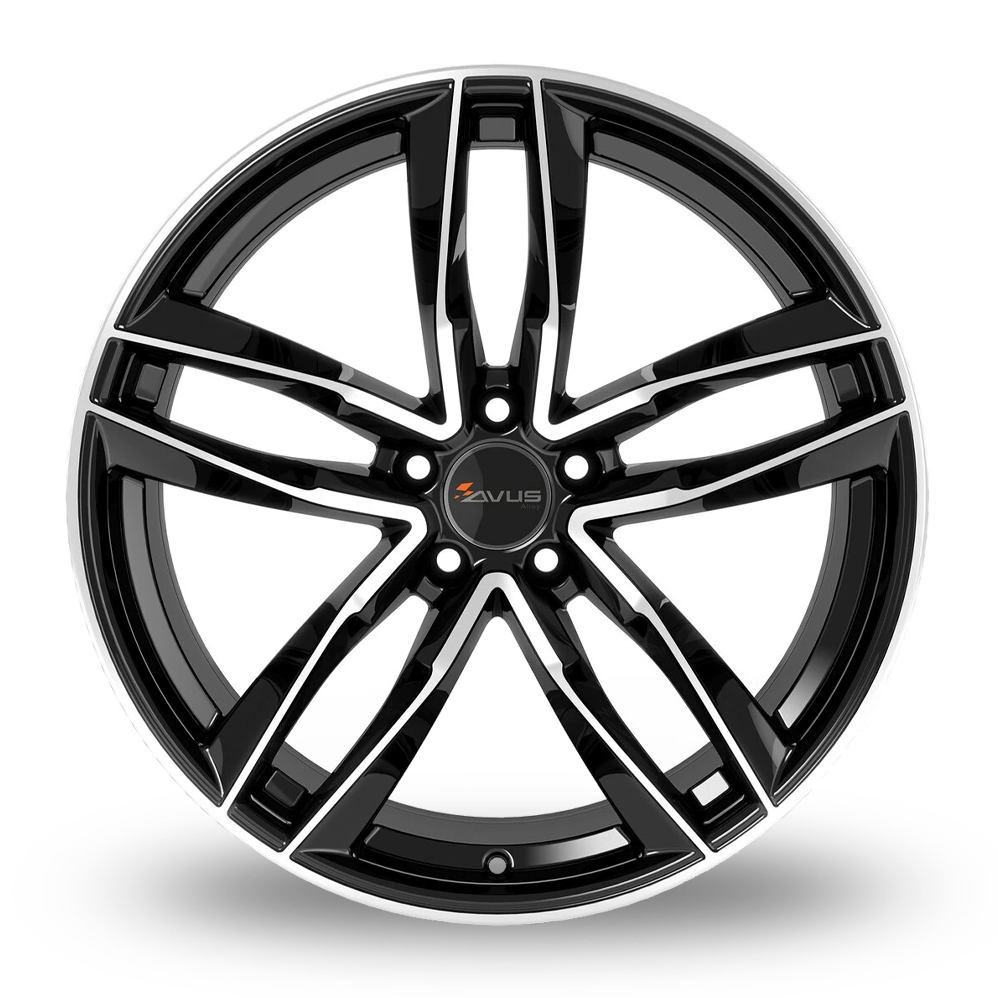 21" Avus Racing AF16 Black Polished Alloy Wheels
