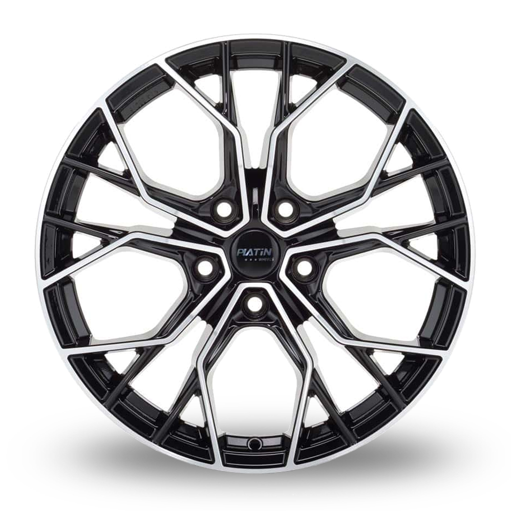 18" Platin P 118 Black Polished Alloy Wheels