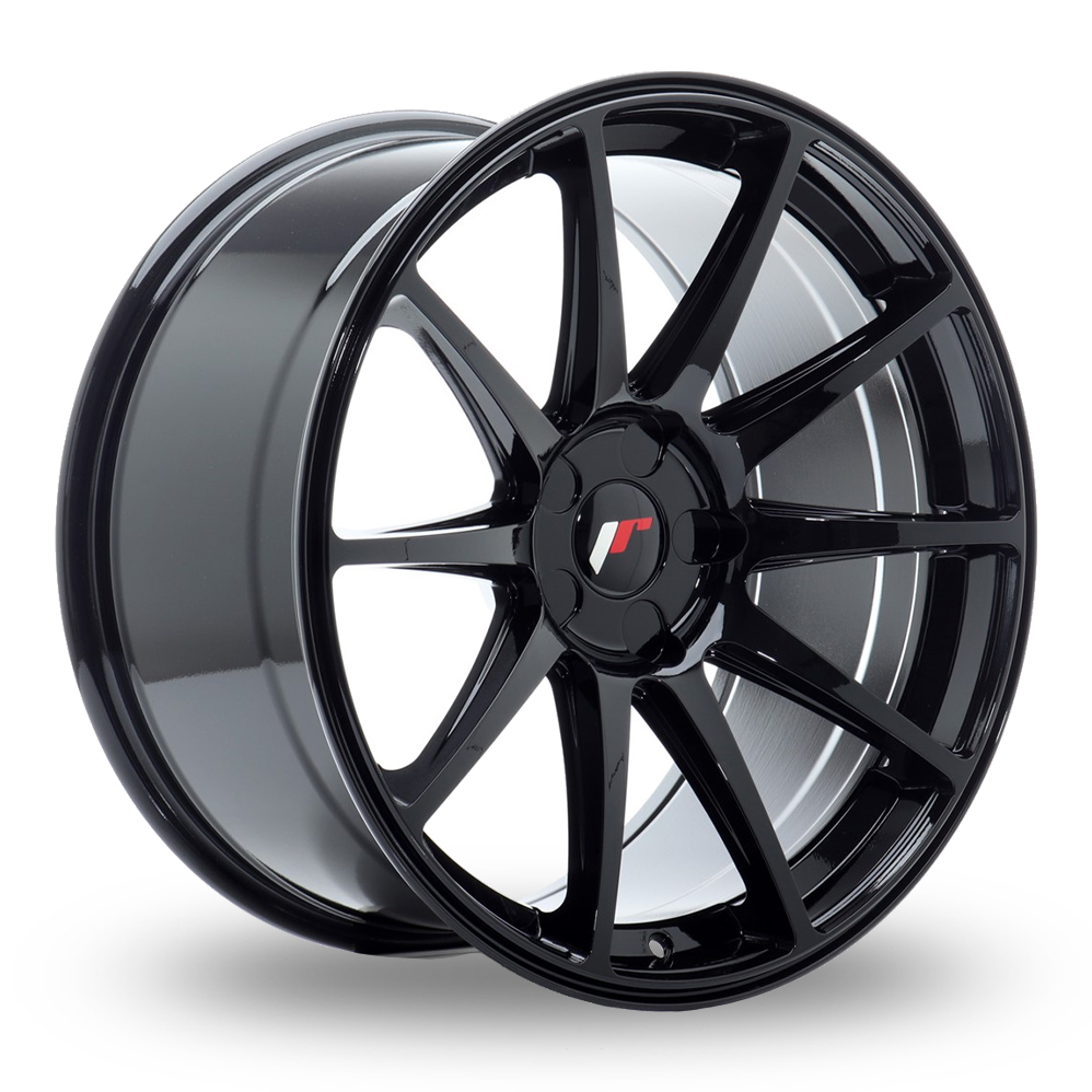 Japan Racing JR11 (9.5x18) (Custom Fitment) Gloss Black Alloy Wheels