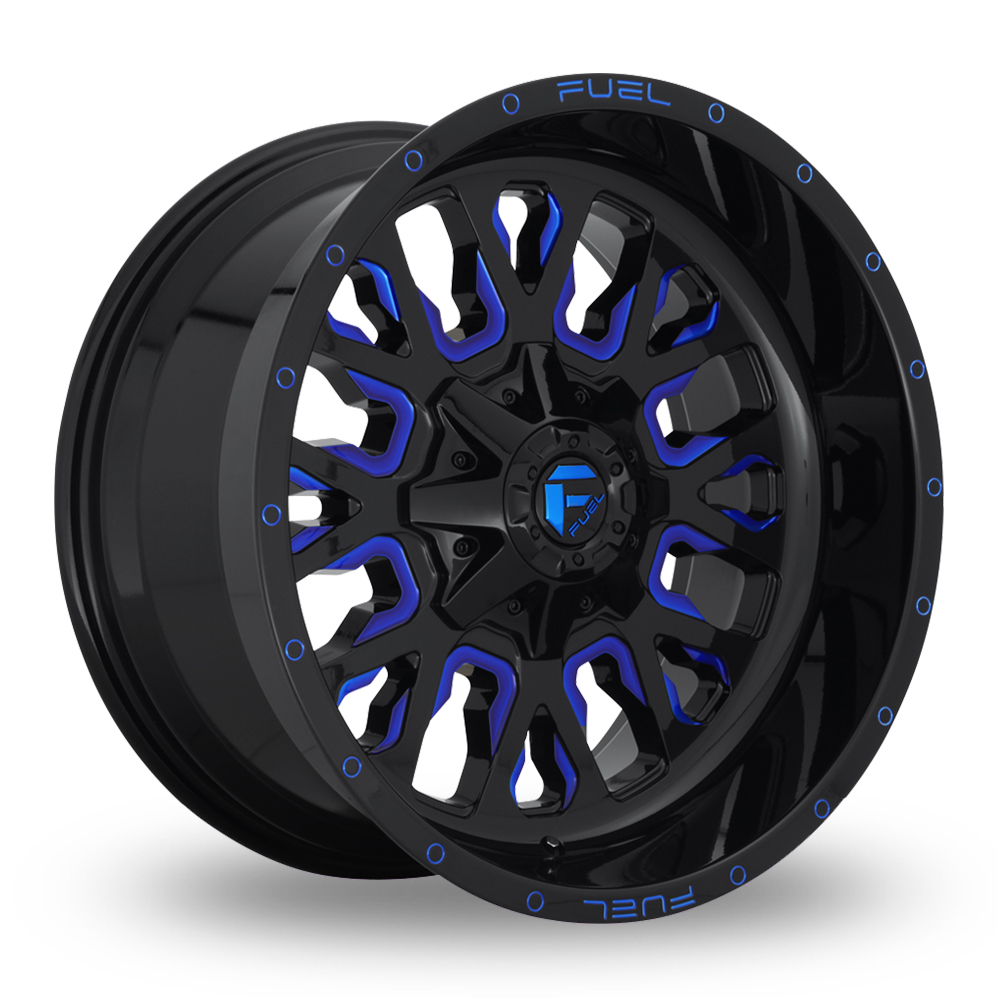 Fuel Off-Road D645 Stroke (USA Warehouse) Gloss Black Blue Tinted Clear Alloy Wheels