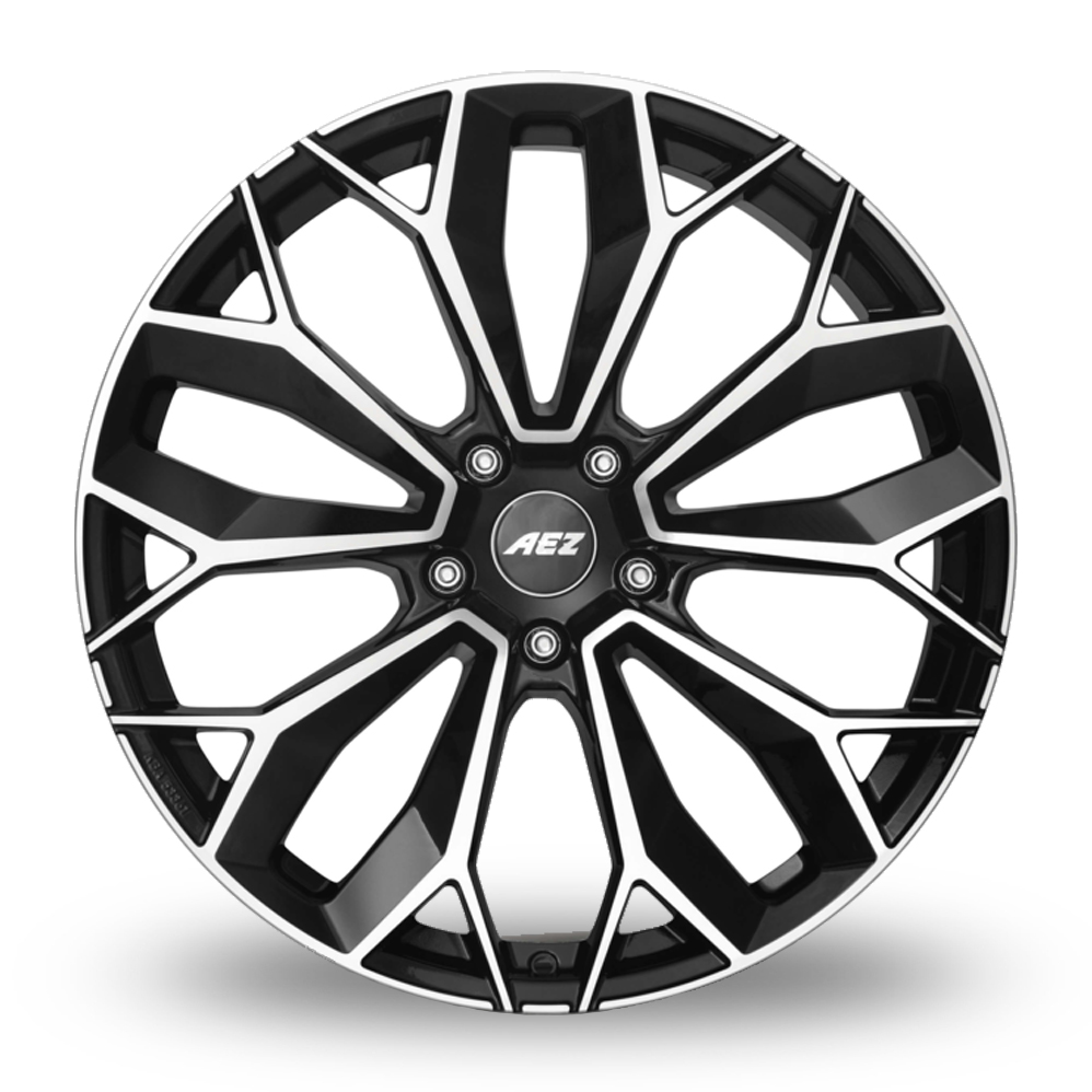 20" AEZ Leipzig Black Polished Alloy Wheels