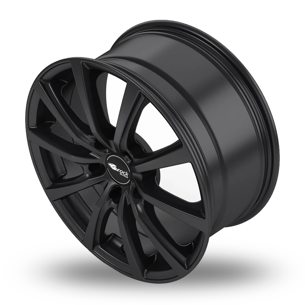 18" Brock B32 Matt Black Alloy Wheels