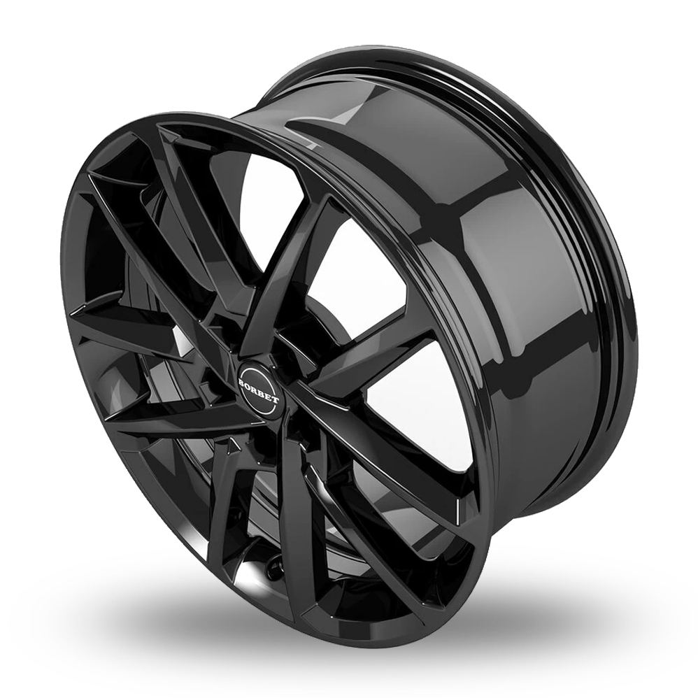 16" Borbet N Gloss Black Alloy Wheels