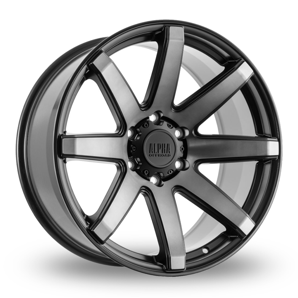 Alpha Off-Road Nomad Satin Black Polished Alloy Wheels