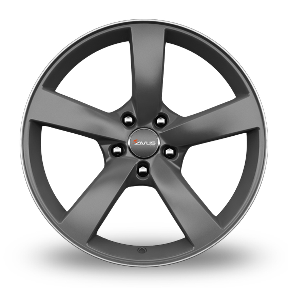 21" Avus Racing AF10 Matt Anthracite Polished Alloy Wheels