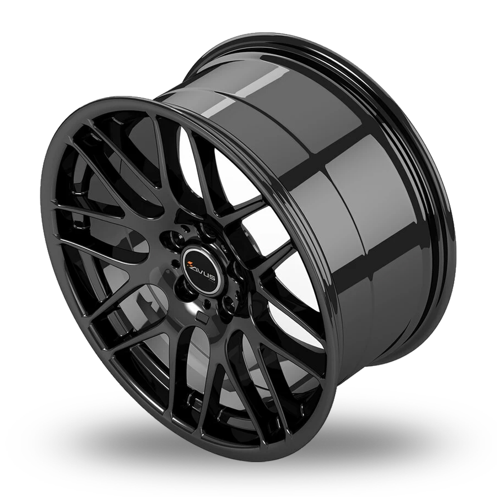 19" Avus Racing AC-MB4 Black Alloy Wheels