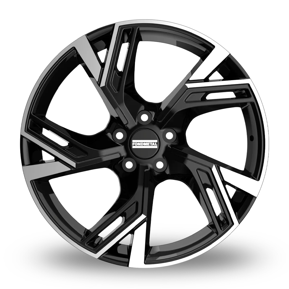 20" Fondmetal Atena Gloss Black Part Machined Alloy Wheels