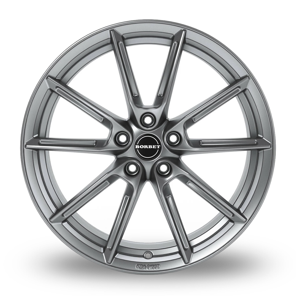 18" Borbet LX18 Gloss Grey Alloy Wheels