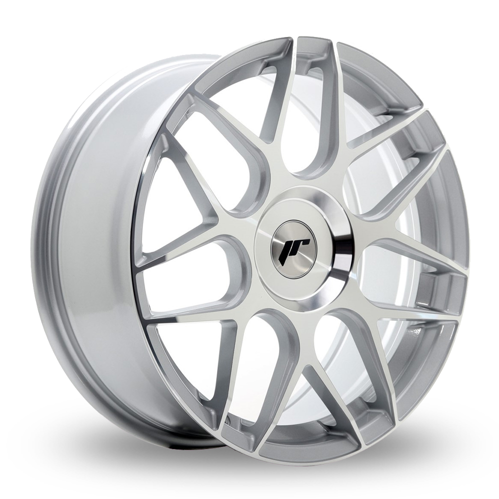 Japan Racing JR18 (7.5x18) (Custom Fitment) Silver Machined Face Alloy Wheels
