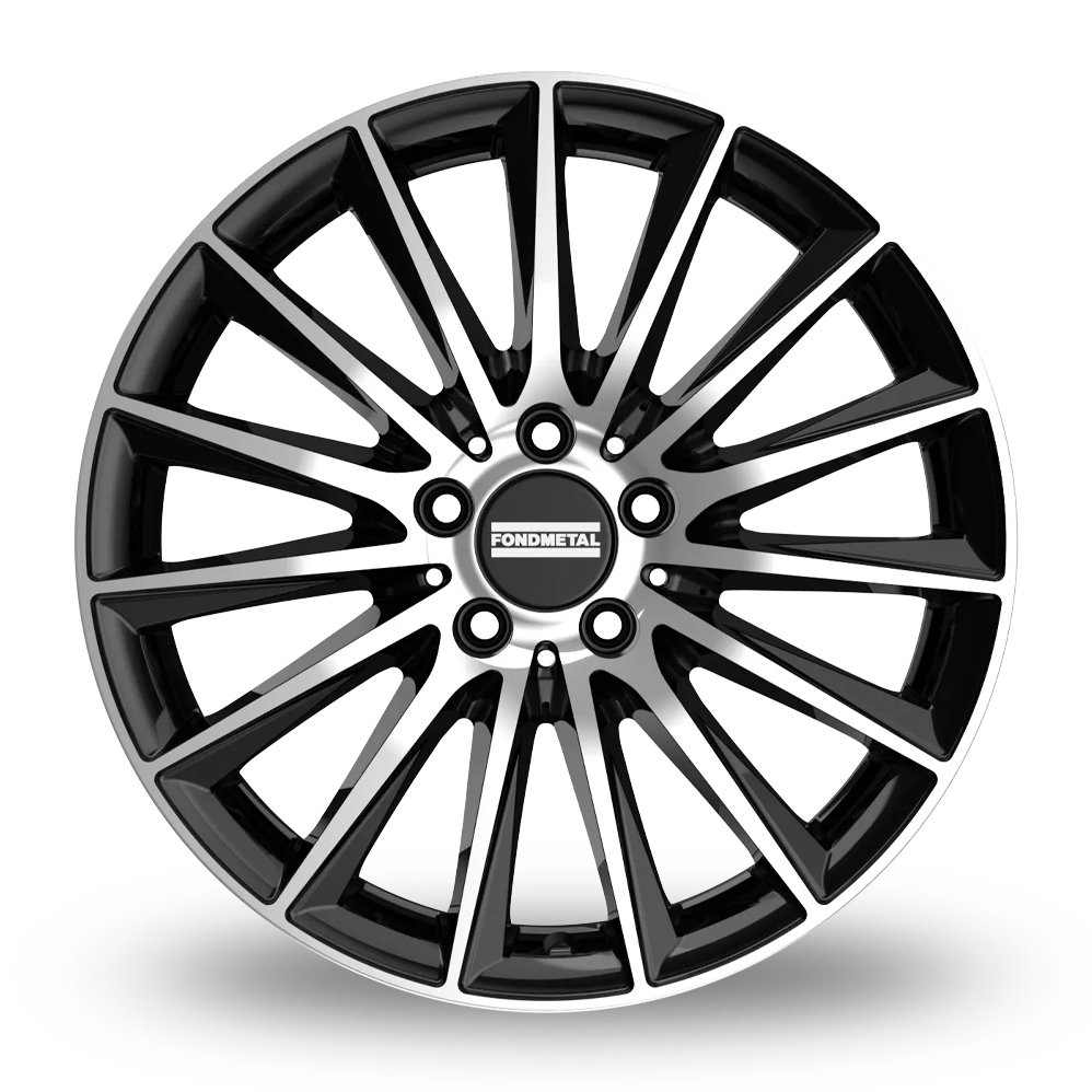 18" Fondmetal Aidon Gloss Black Machined Alloy Wheels