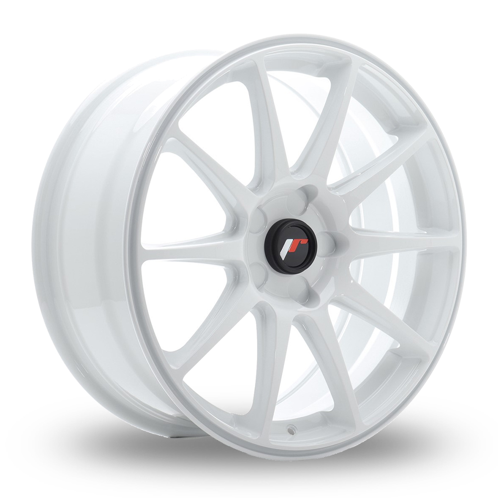 Japan Racing JR11 (7.5x18) (Custom Fitment) White Alloy Wheels