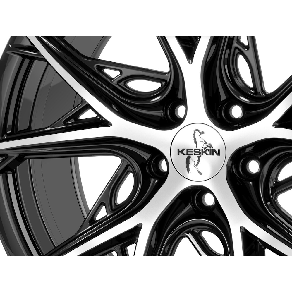 19" Keskin Tuning KT24C Black Polished Alloy Wheels