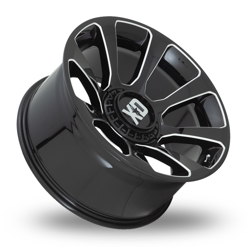 20" XD XD854 Reactor Gloss Black Milled Alloy Wheels