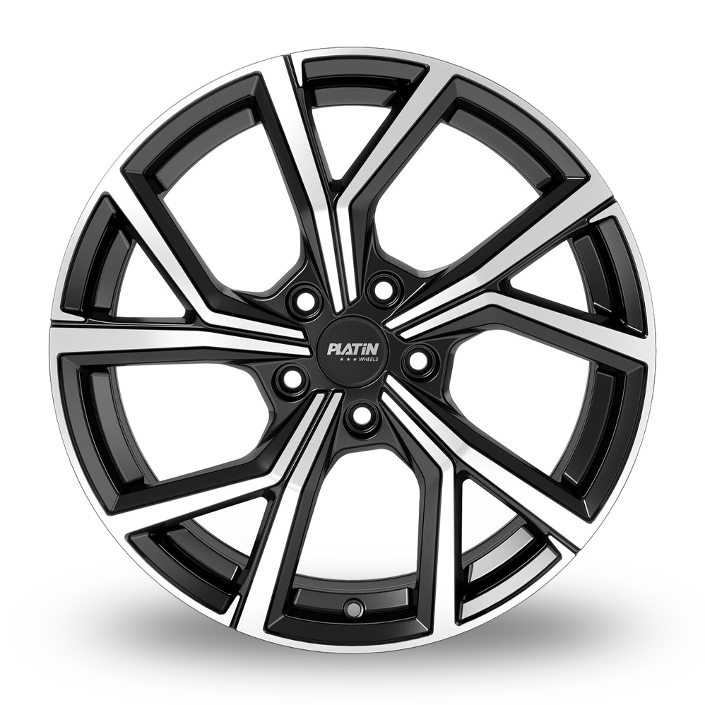 18" Platin P 115 Black Polished Alloy Wheels