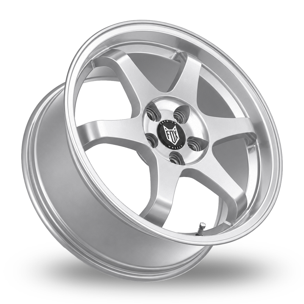 18" Fox Racing PF5 Ice Silver Alloy Wheels