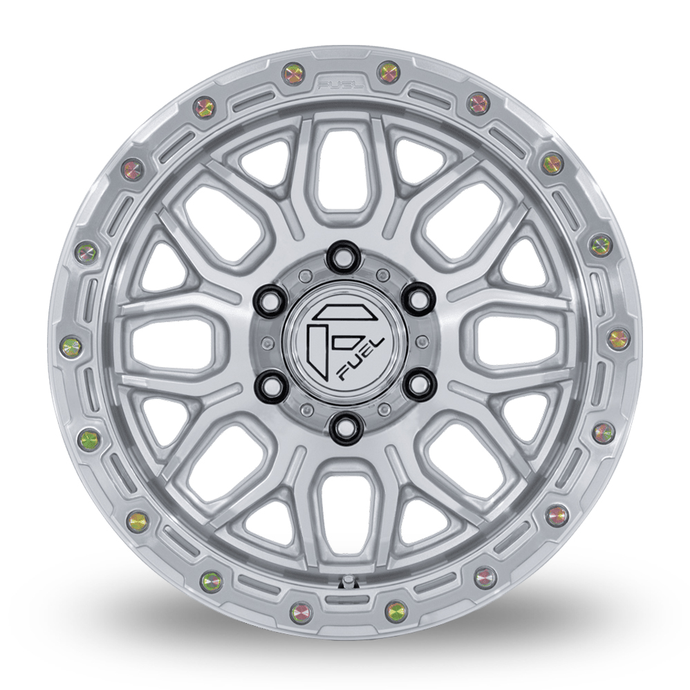 17" Fuel Off-Road FC881 Surge (USA Warehouse) Gloss Silver Polished Alloy Wheels