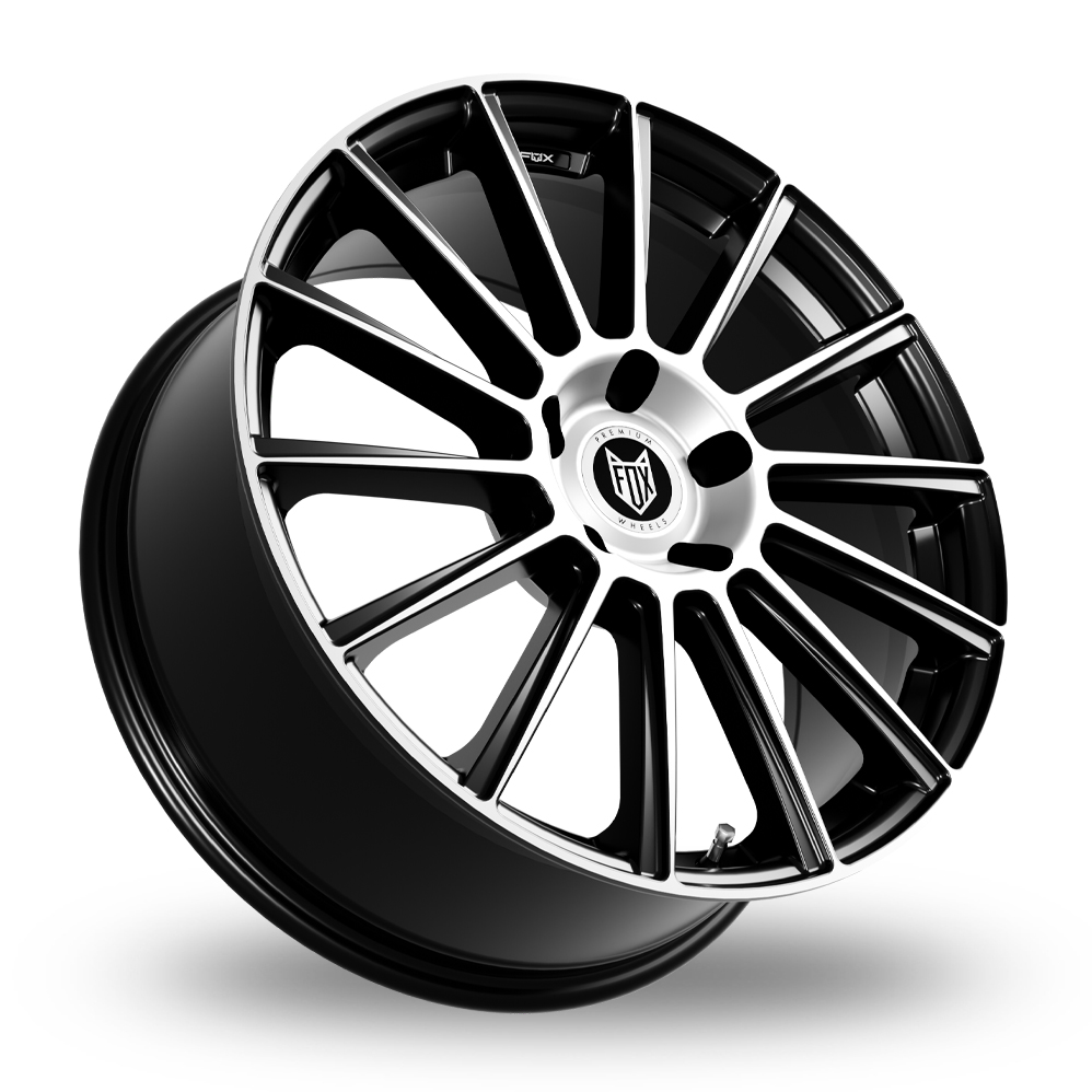 19" Fox Racing MBM Gloss Black Polished Alloy Wheels