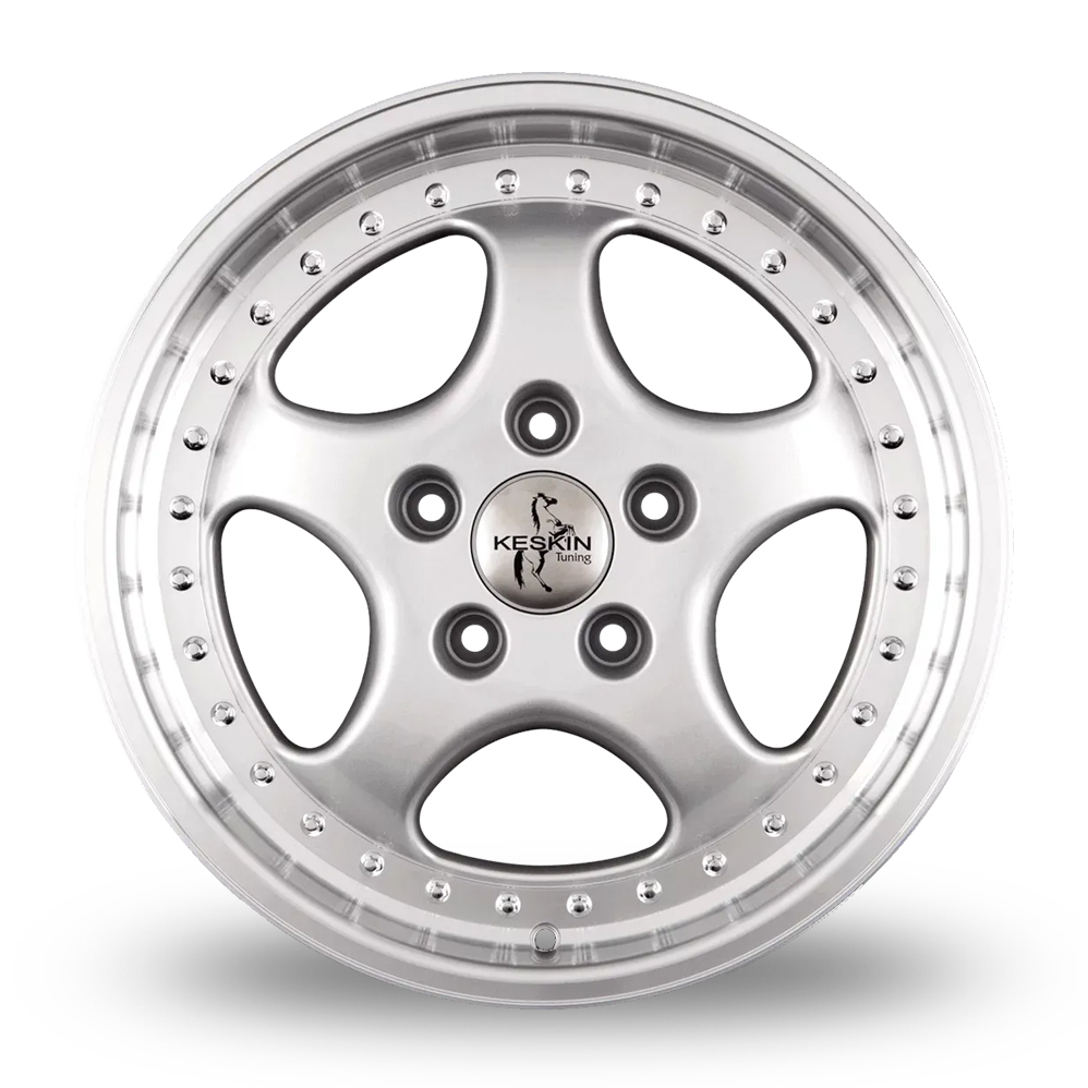18" Keskin Tuning KT2 Silver Polished Lip Alloy Wheels