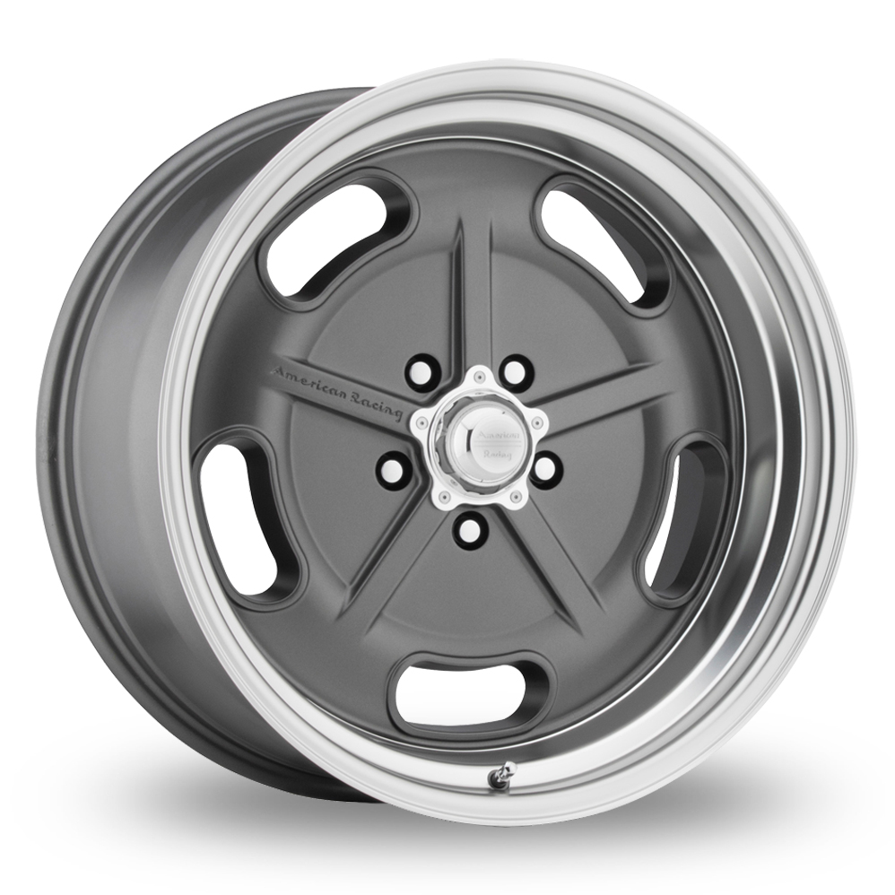 American Racing Vintage VN511 Salt Flat (USA Warehouse) Mag Gray With Diamond Cut Lip Alloy Wheels