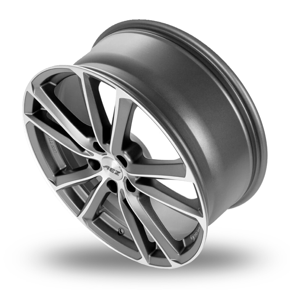 17" AEZ Tioga Matt Graphite Polished Alloy Wheels