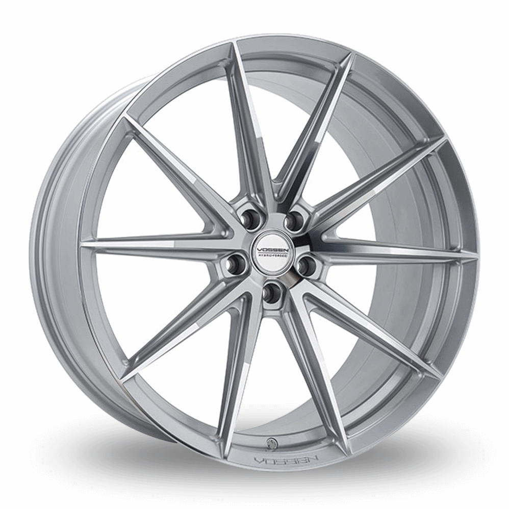 21" Vossen HFX-2 (10.5x21) (Deep Concave) Silver Polished Alloy Wheels