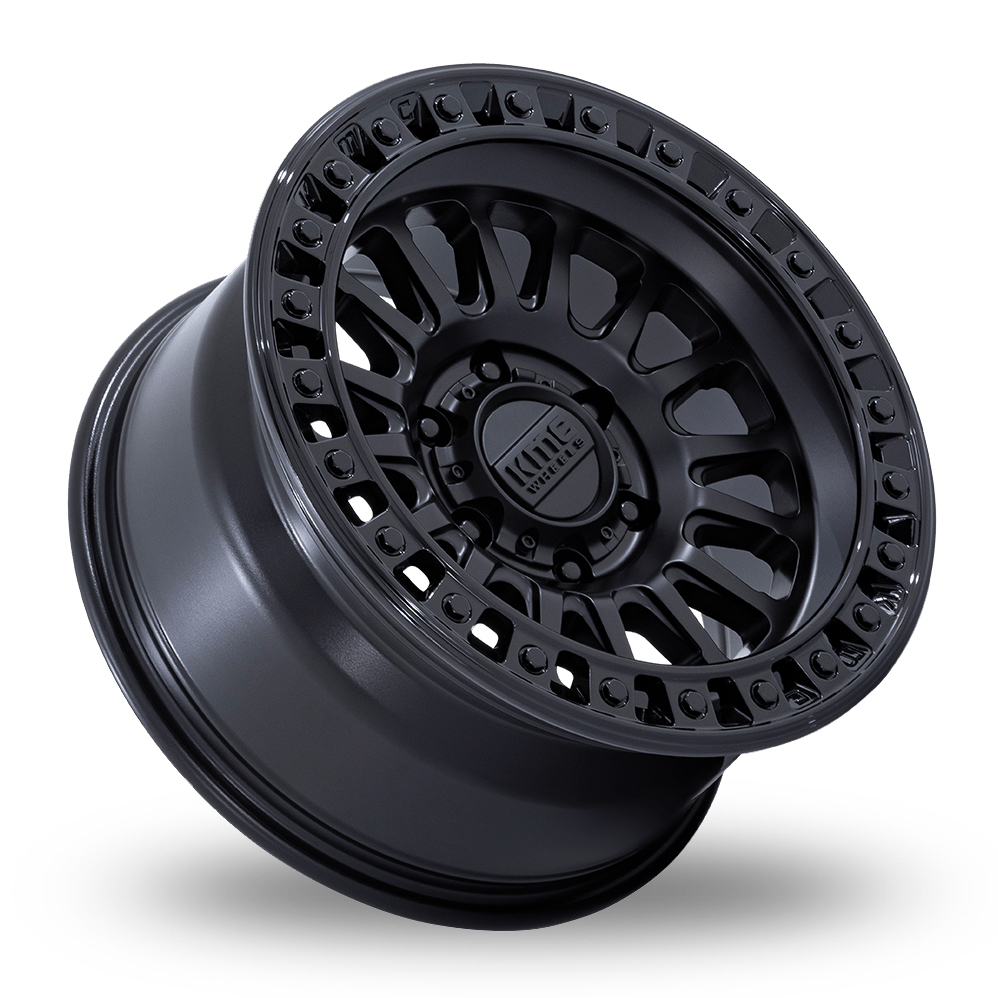 20" KMC KM552 IMS Matte Black With Gloss Black Lip Alloy Wheels