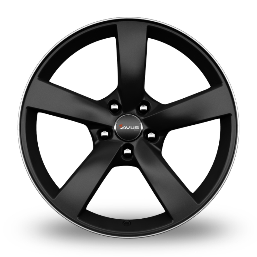 21" Avus Racing AF10 Matt Black Polished Alloy Wheels
