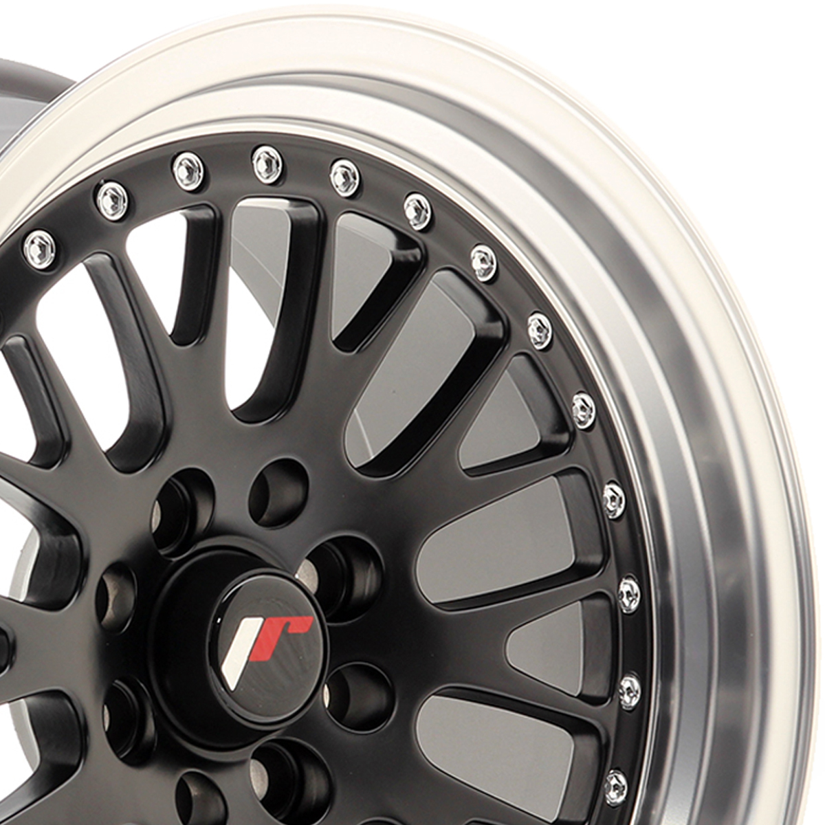 15" Japan Racing JR10 (8x15) Matt Black Machined Lip Alloy Wheels