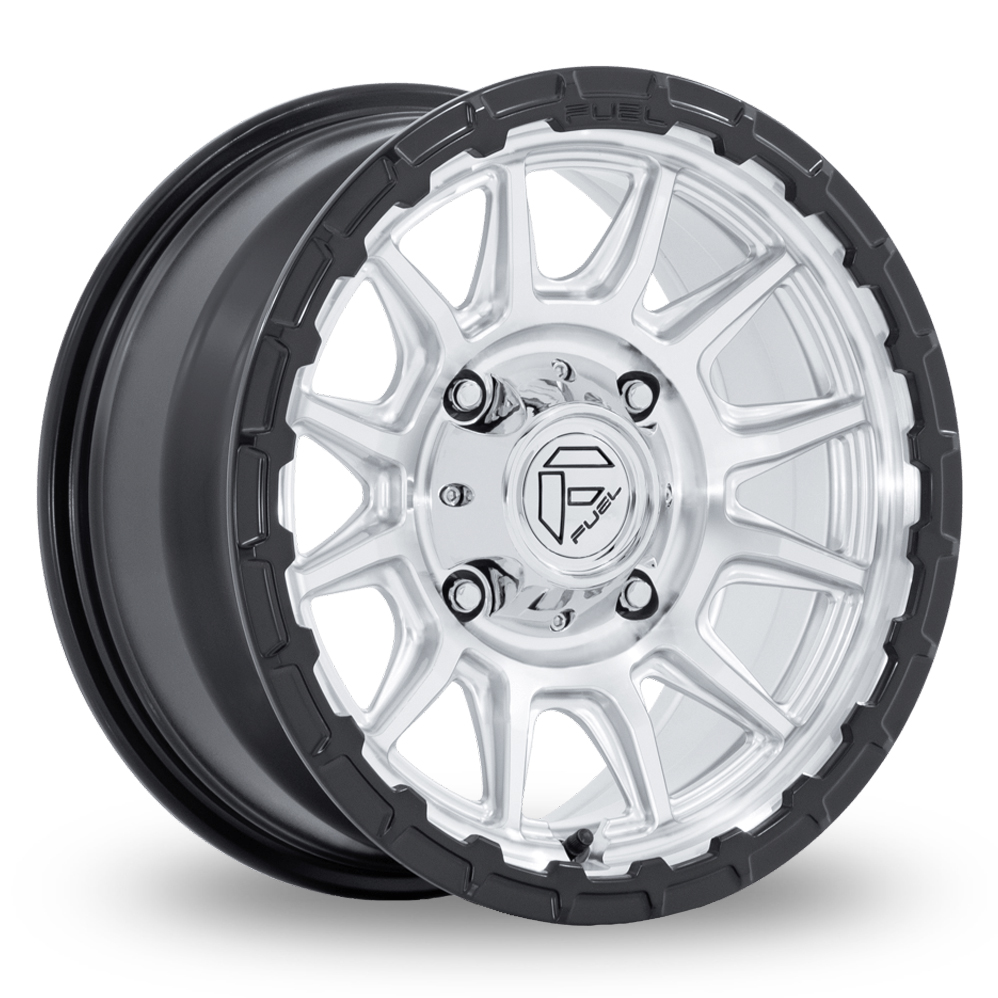 Fuel Off-Road FV866 Piston UTV (USA Warehouse) Hyper Silver Polished Matt Black Rim Alloy Wheels