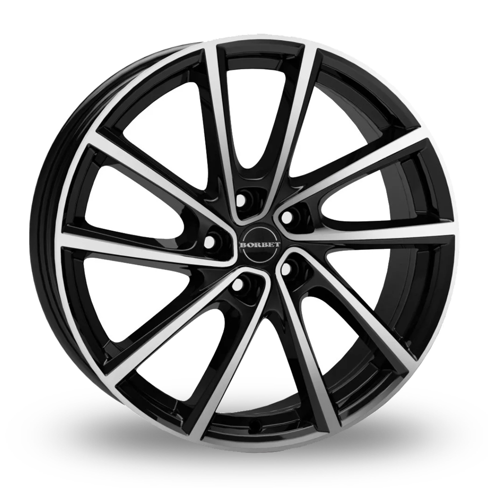 Borbet V Gloss Black Polished Alloy Wheels