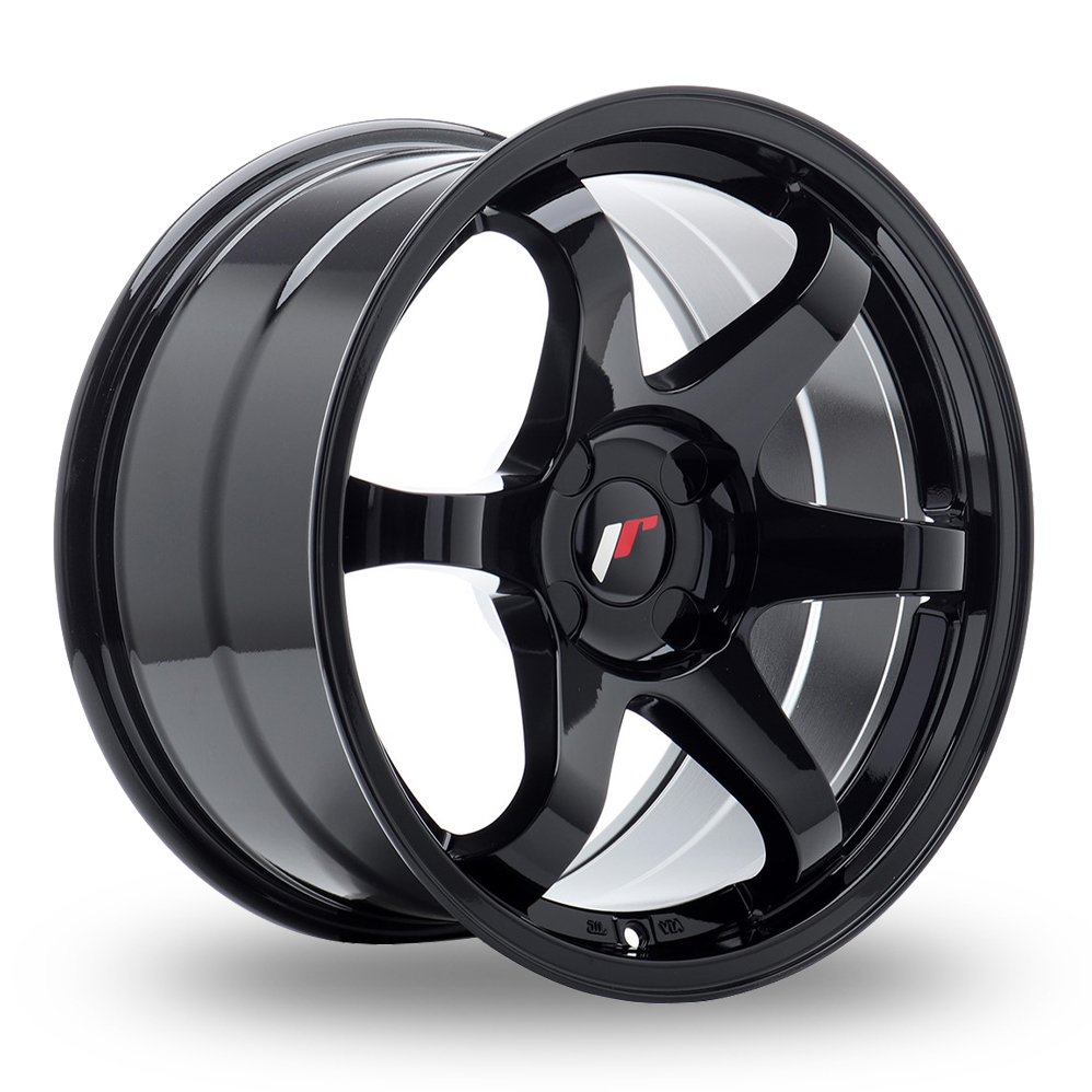 Japan Racing JR3 (9x17) (Custom Fitment) Gloss Black Alloy Wheels