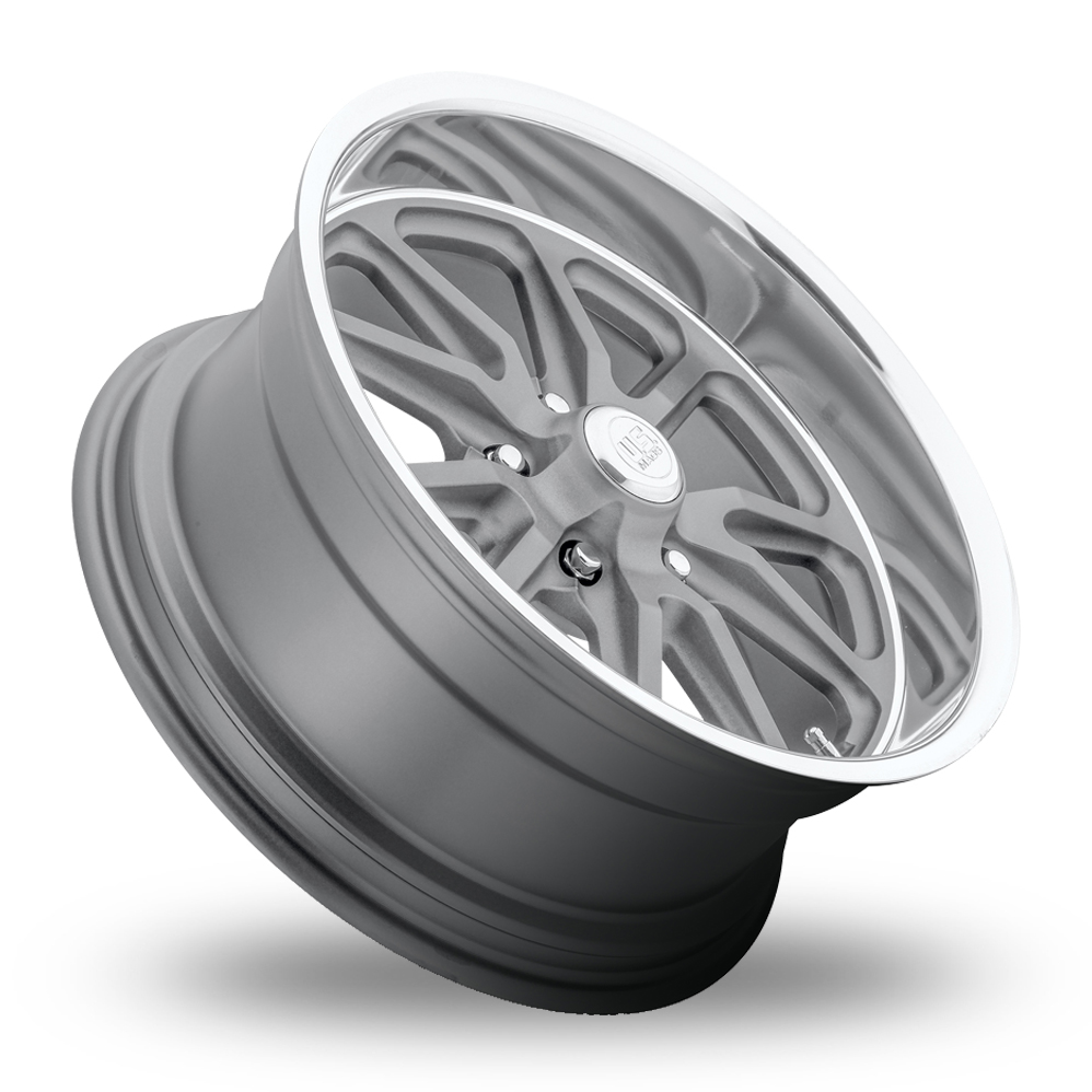 18" US Mags U111 Rambler Textured Gray With Diamond Cut Lip Alloy Wheels