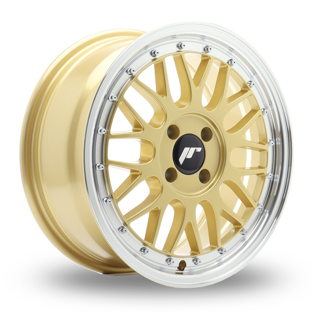 Japan Racing JR23 (7x16) Gold Machined Lip Alloy Wheels