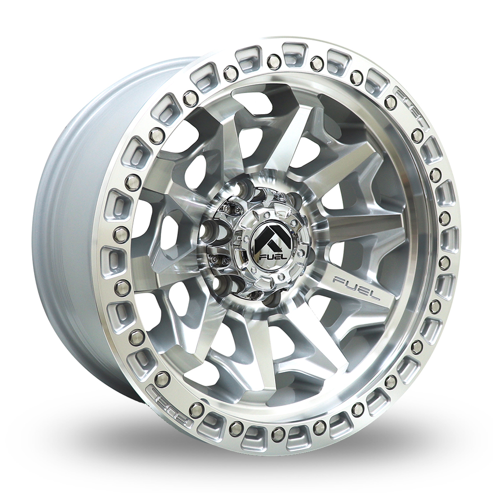 Fuel Off-Road D883 Covert (USA Warehouse) Silver Machined Face Alloy Wheels