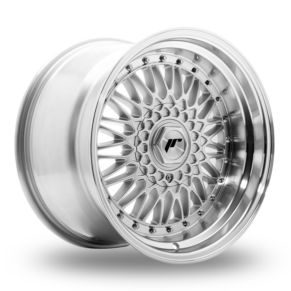 17" Japan Racing JR9 (10x17) Silver Machined Lip & Silver Rivets Alloy Wheels