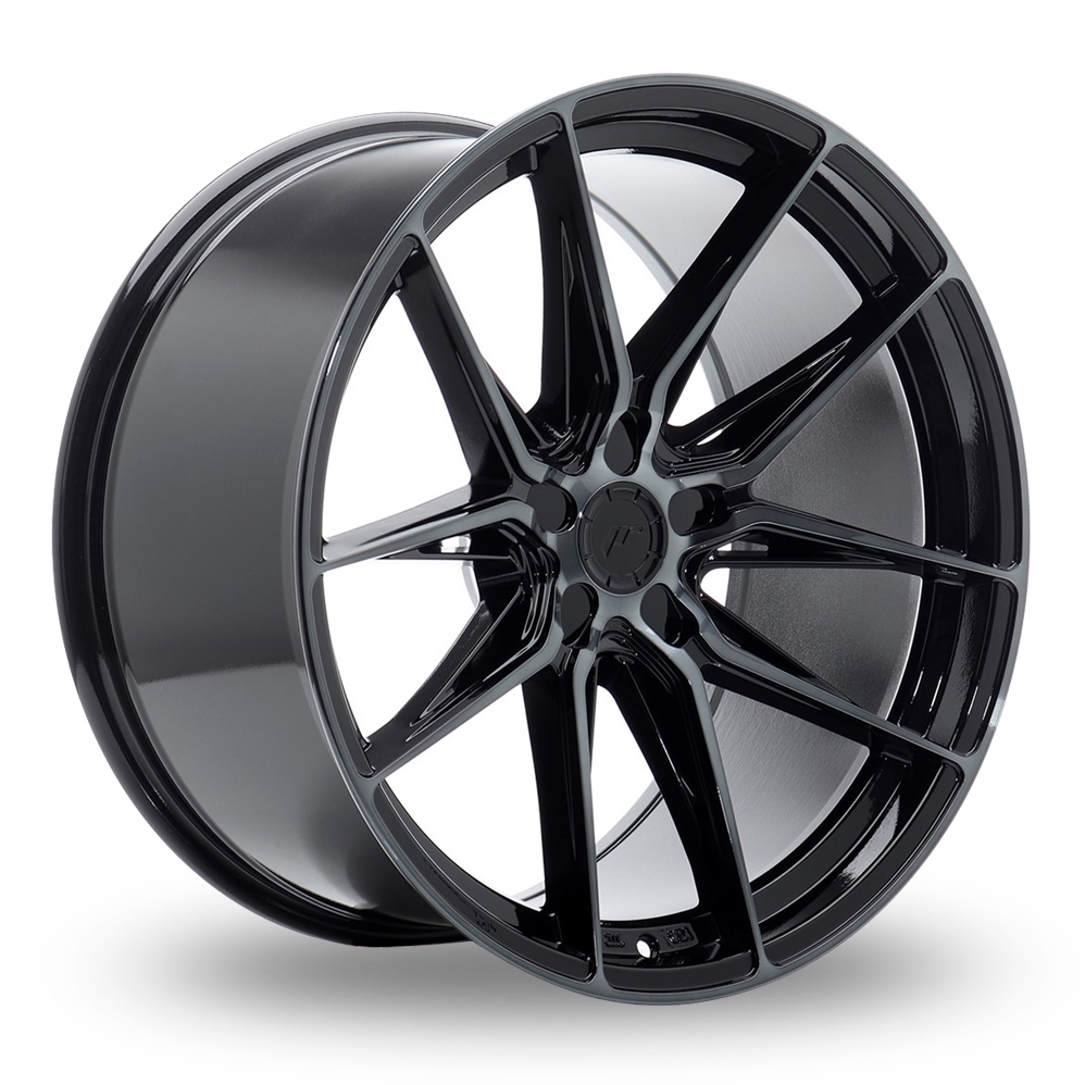 Japan Racing JR44 (10x20) (Custom Fitment) Black Machined Tinted Face Alloy Wheels