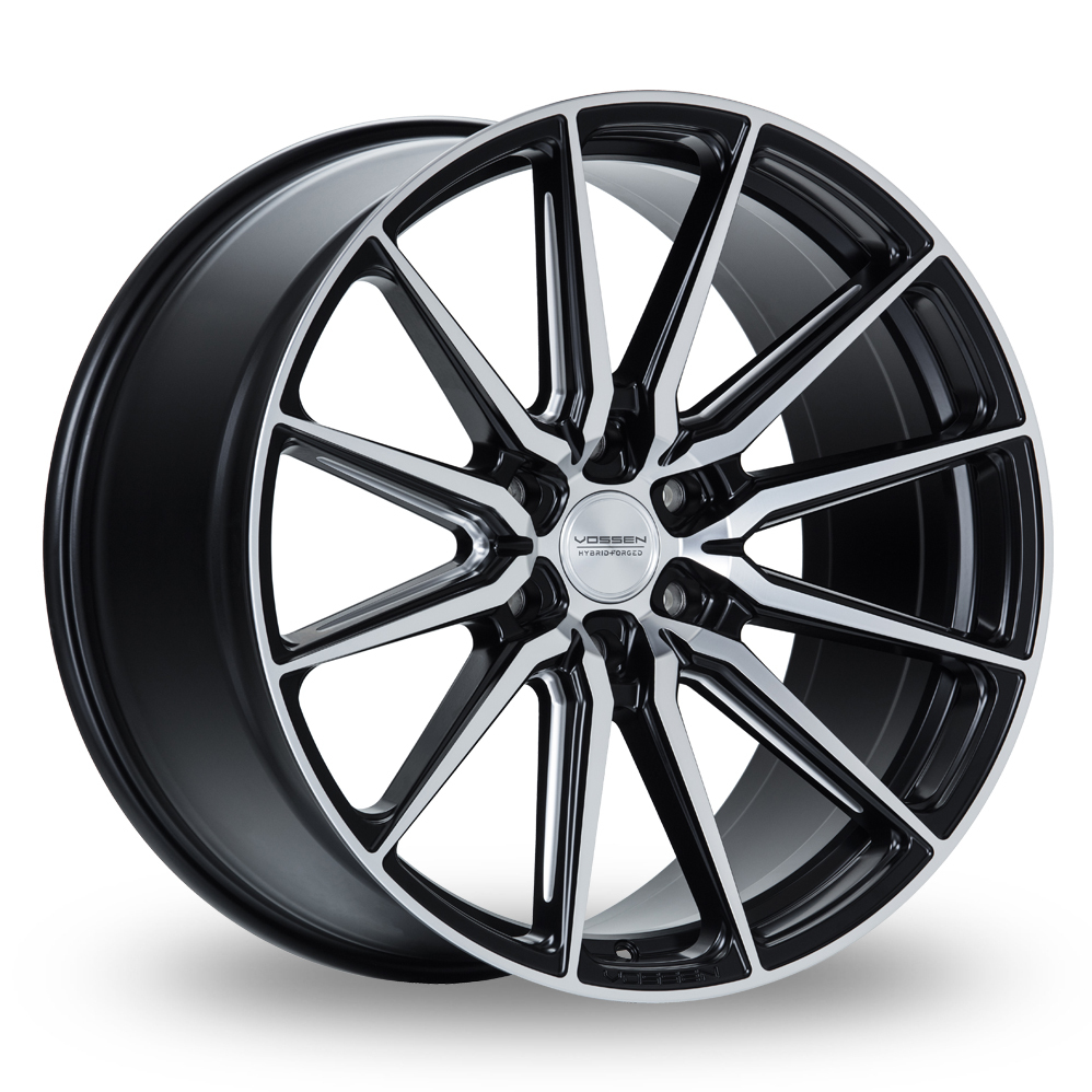 Vossen HF6-1 (9.5x20) (Deep Concave) Brushed Matt Black Alloy Wheels
