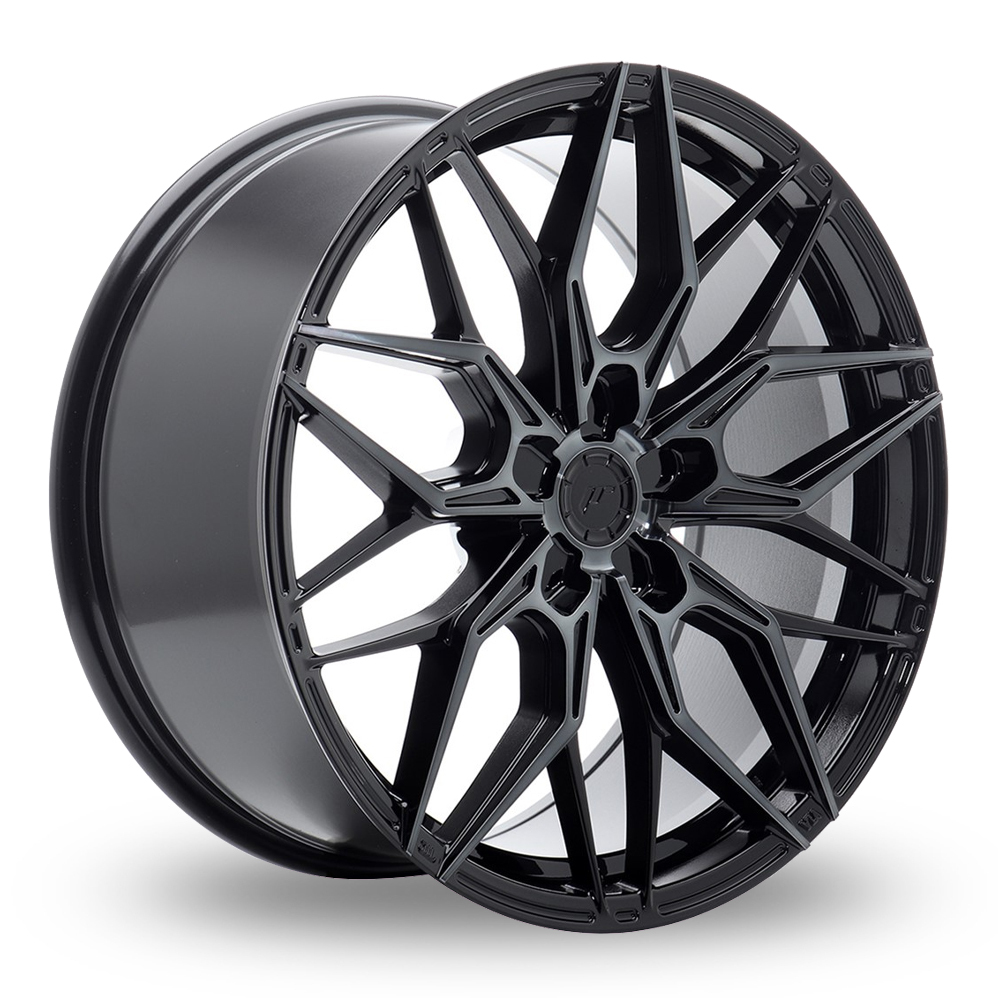 Japan Racing JR46 (8.5x19) (Custom Fitment) Black Machined Tinted Face Alloy Wheels