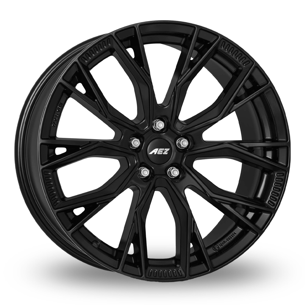 8x20 5x112 ET26 AEZ Toronto Black (Black) (66.6cb) (835kg Load) Alloy Wheels