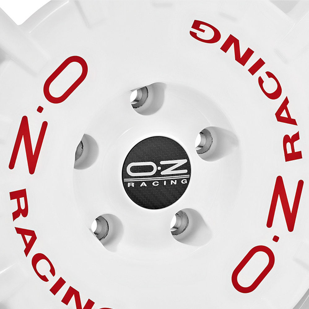 18" OZ Racing Rally Racing Race White Red Lettering Alloy Wheels