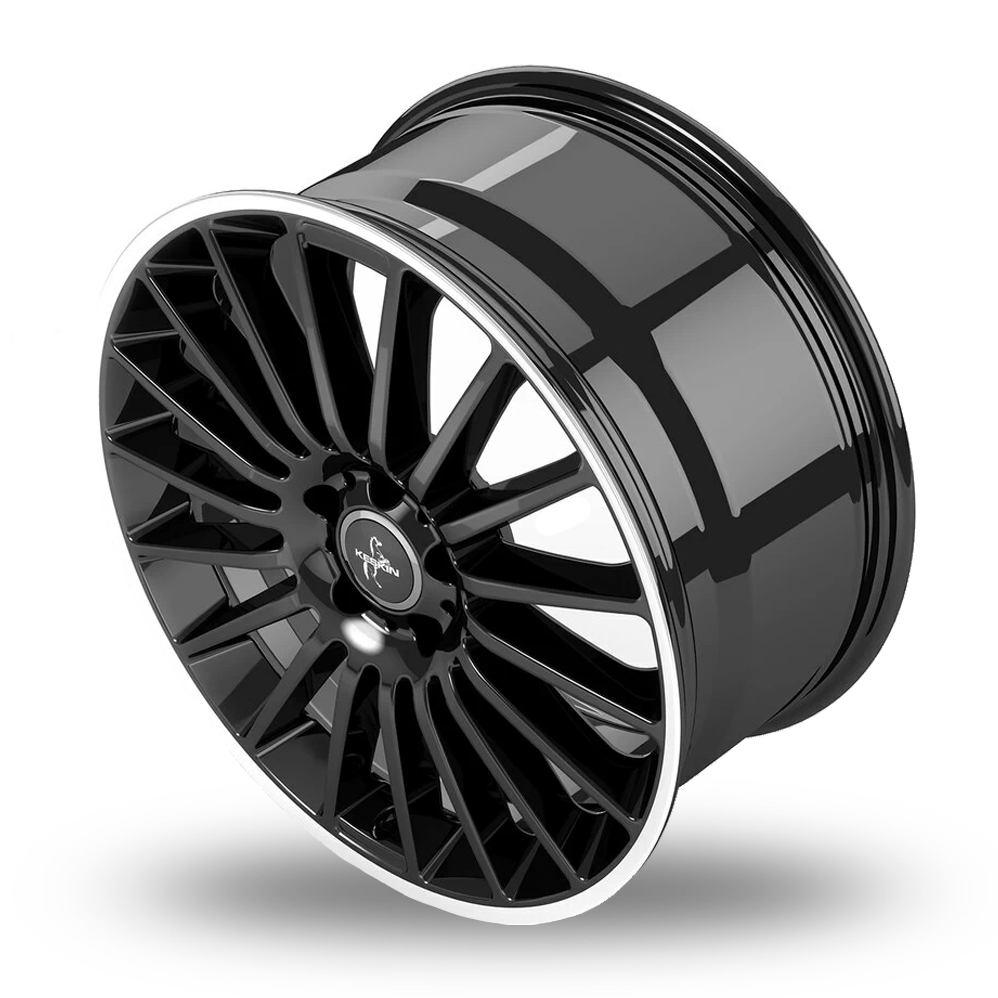 20" Keskin Tuning KT15 Black Polished Lip Alloy Wheels