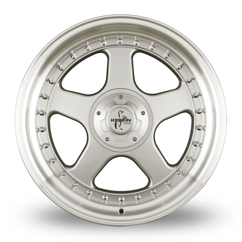 18" Keskin Tuning KT1 Silver Polished Lip Alloy Wheels