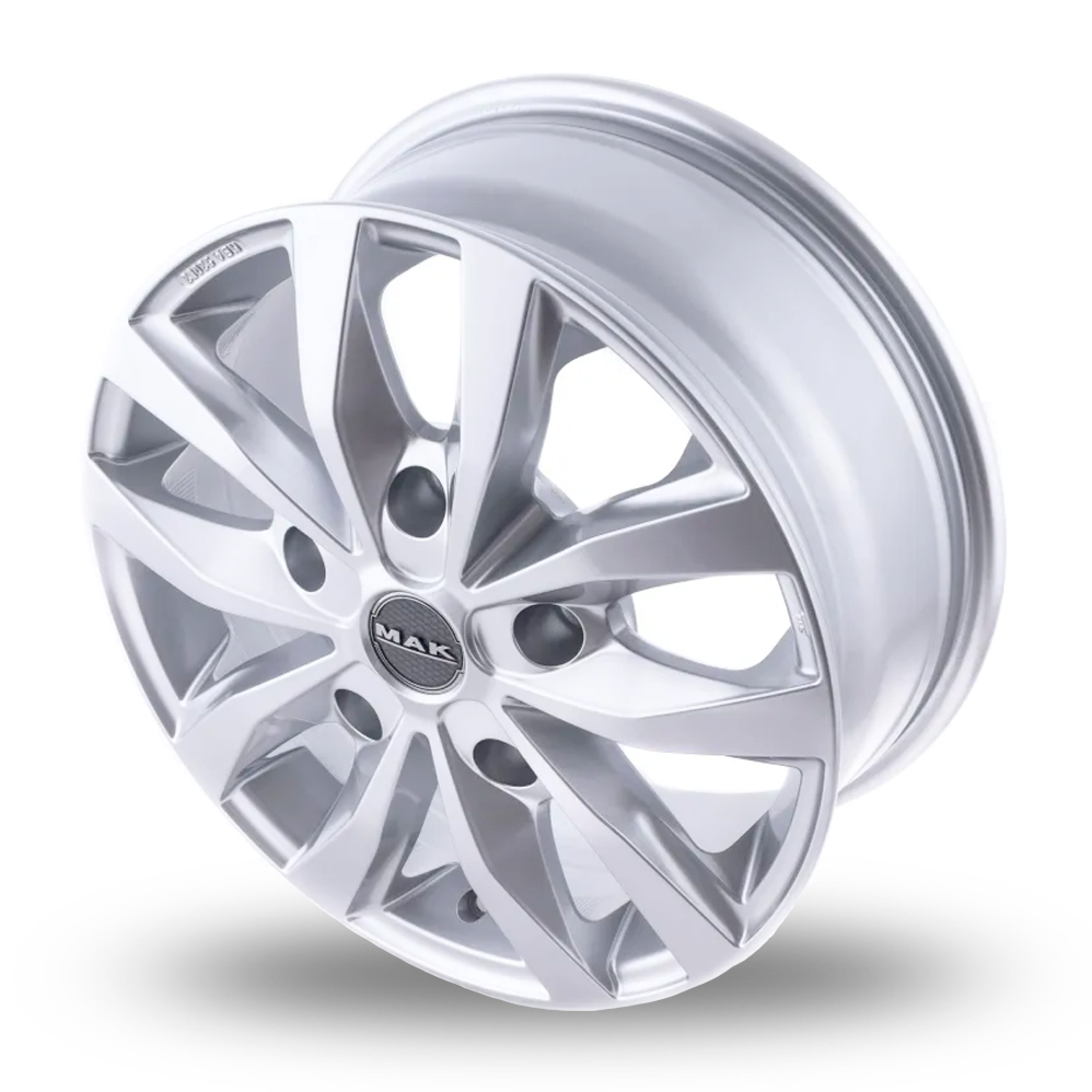 15" MAK Load 5 Silver Alloy Wheels