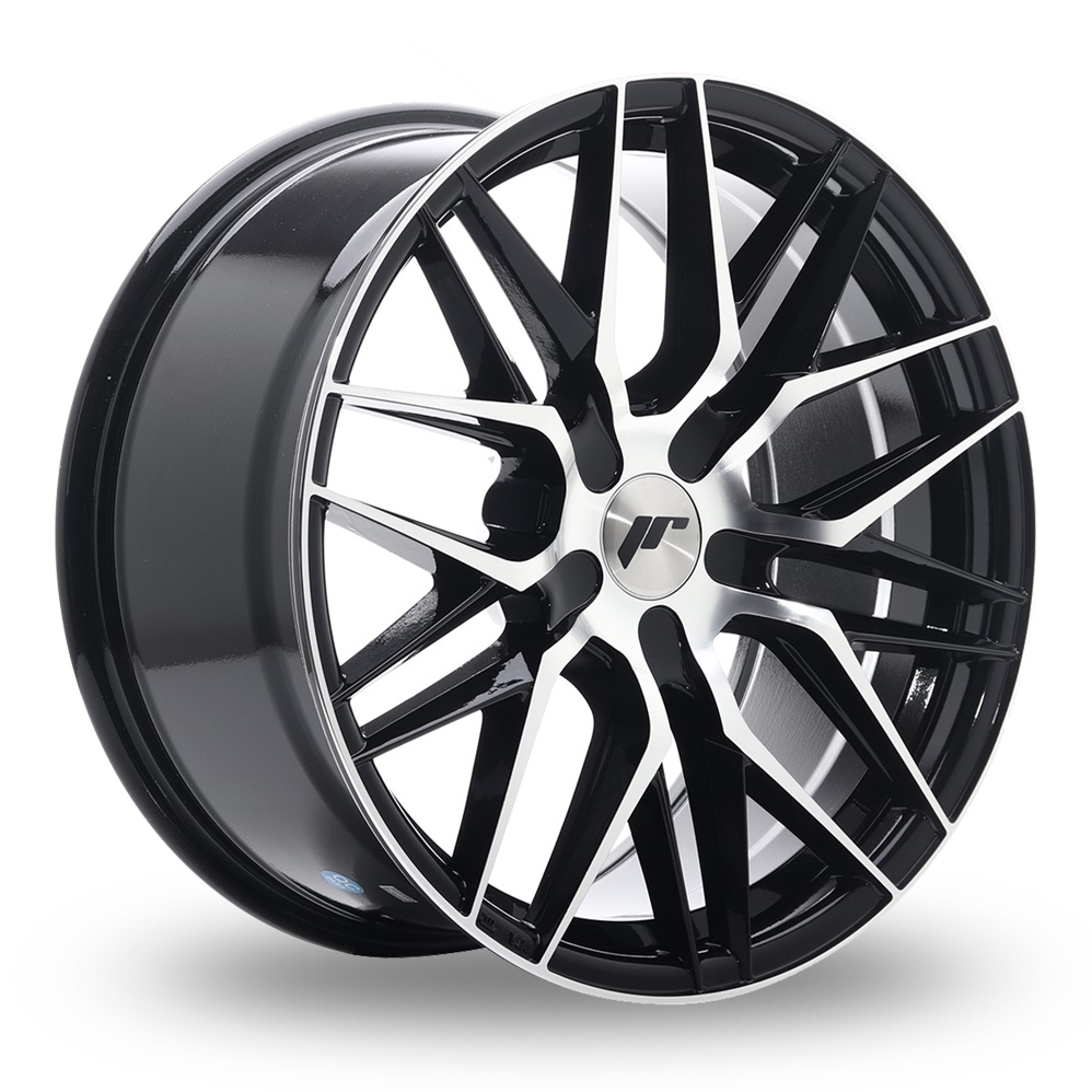 Japan Racing JR28 (8.5x18) (Custom Fitment) Gloss Black Machined Face Alloy Wheels